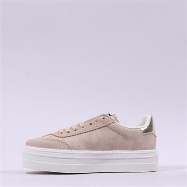 Victoria Barcelona Platform Lace Trainer - Platinum